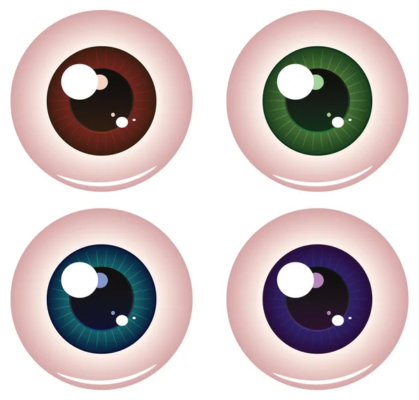 Set of Eyes — Stock Vector