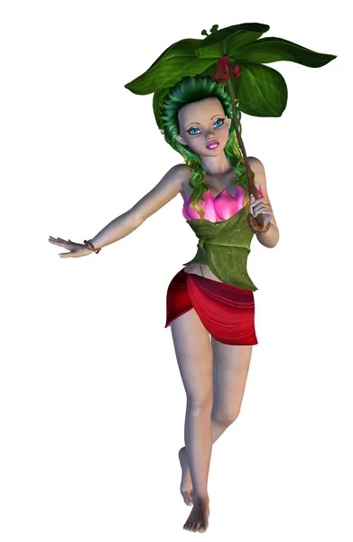 3D Floral Fairy — Stock Photo, Image