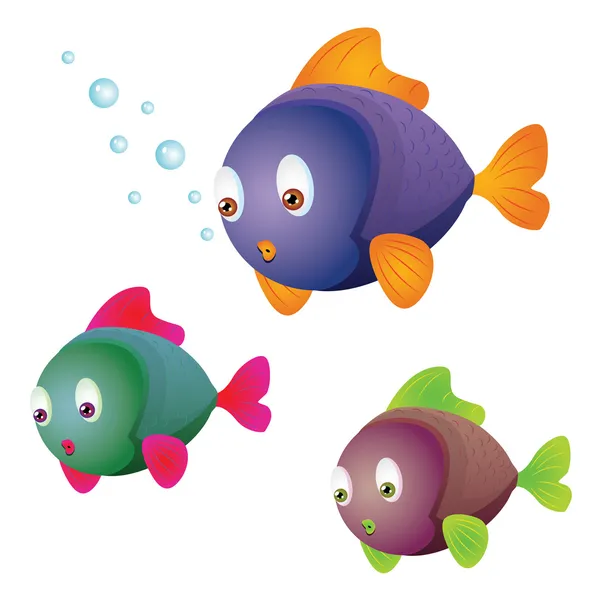 Colorful Fishes — Stock Vector