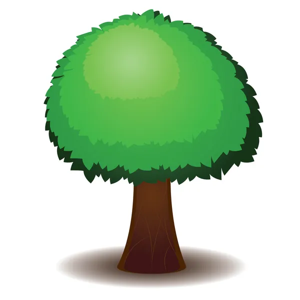 Træ med abstrakte grønne blade – Stock-vektor
