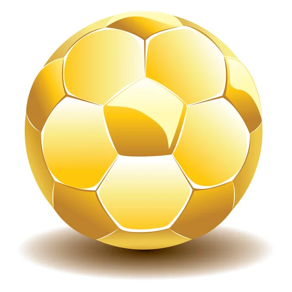 Bola de futebol dourado — Vetor de Stock