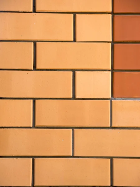 Dos colores pared de ladrillo —  Fotos de Stock