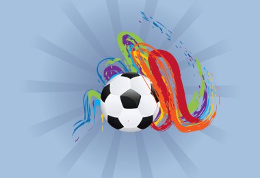 fırça darbeleriyle futbol topu