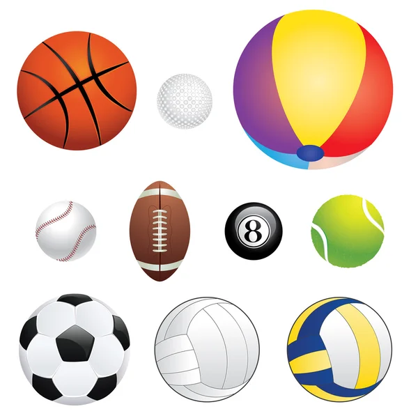 Balles de sport — Image vectorielle