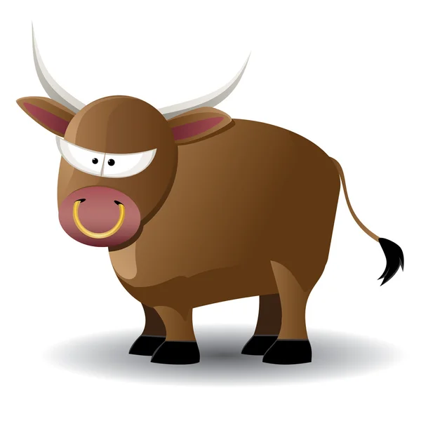 Cartoon Bull — Stock Vector