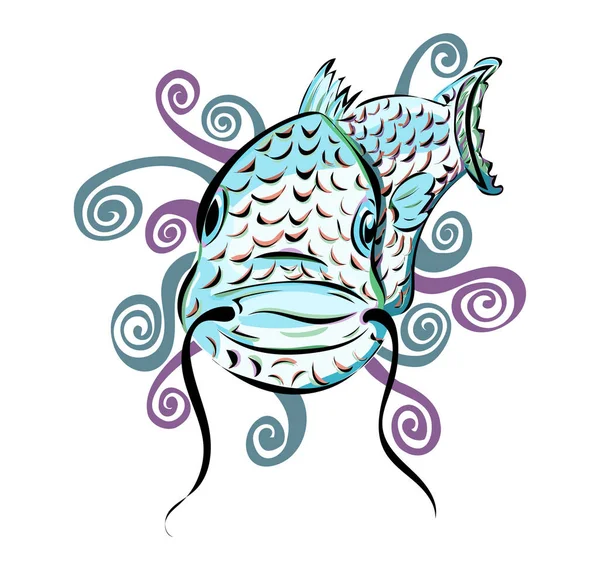 Big Asia Fish Illustration — Foto Stock