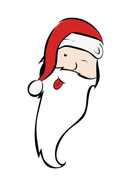 Engraçado Santa Klaus Está Aqui — Fotografia de Stock