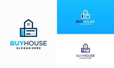 Ev Logosu şablon vektörü al, Ev Satışı logosu tasarım vektörü