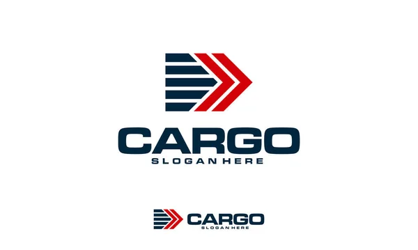 Fast Cargo Delivery Logo Designs Concept Vector Logistics Logo Symbol — Vector de stock