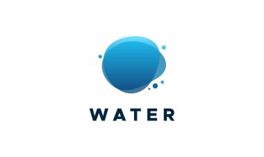 Modern Iconic Nature Water Element logosu vektör tasarladı
