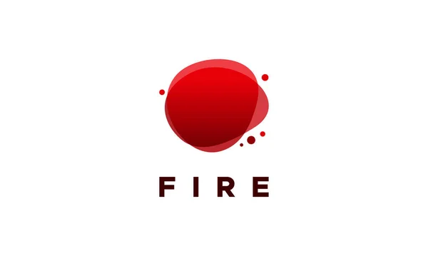 モダンな象徴的な自然火災要素のロゴのデザインベクトル — ストックベクタ