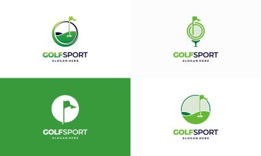 Iconic Golf logosu dizayn konsepti, Golf Land logosu konsept vektörü dizayn etti