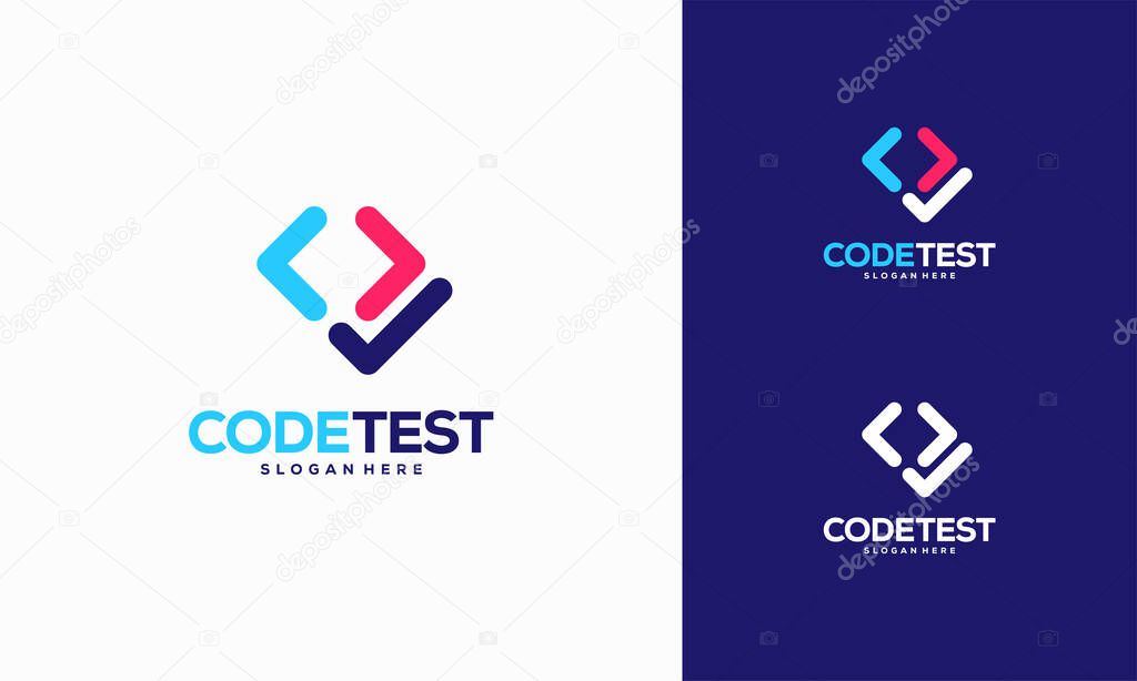 Code Tester Logo Template Design Concept, Programmer Technology logo
