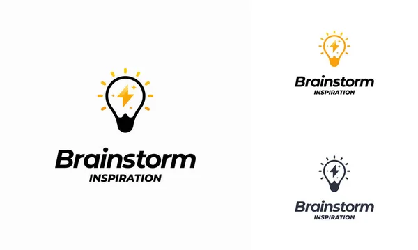 Brainstorm Logo Designs Concept Vector Idea Inspiration Logo Symbol Template — Vector de stock