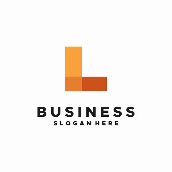 Moderne Geometrische Initial Logo Designs Konzept Vektor Business Initial Letter — Stockvektor