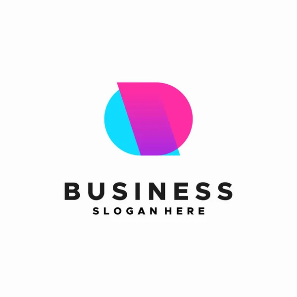 Modernes Geometrisches Initiales Logo Entwirft Konzeptvektor Business Initial Letter Logo — Stockvektor