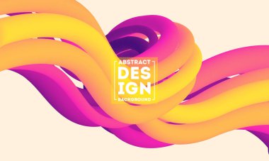 Gradyan örgü. 3D sıvı şekillerinin vektör zarifliği