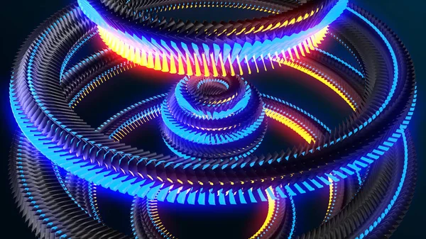 光るHudのSci Fiデジタルハイテクコレクション 未来の科学のホログラムポータル ゲームファンタジーの魔法のワープゲート 3Dシャイニング技術 — ストック写真