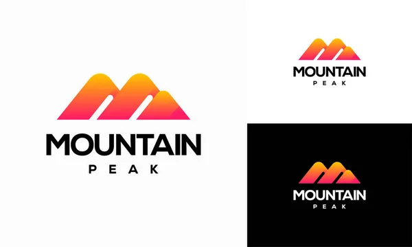 Концептуальный Вектор Дизайна Логотипа Modern Mountain Peak Элемент Логотипа Simple — стоковый вектор