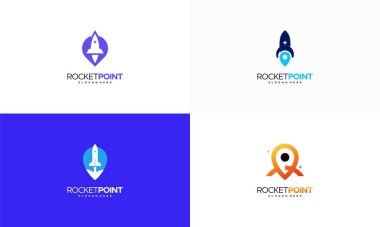 Set of Rocket Point logo designs concept vector, Spaceship logo designs symbol icon
