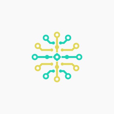 Piksel teknoloji logosu konsept vektörü, Ağ İnternet logo sembolü, Dijital Kablo logosu tasarladı