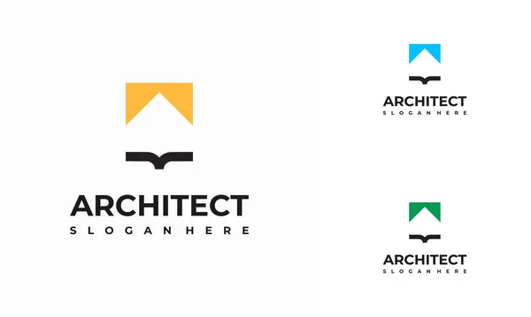 Architektur Bildung Logo Entwirft Vorlage Vektor Architekt Logo Entwirft Konzept — Stockvektor