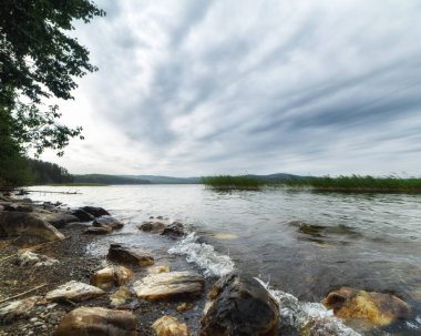 Itkul Gölü, Rusya, yaz gündüz manzarası