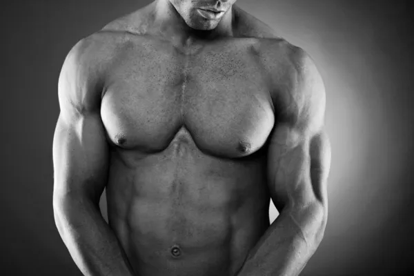 Bonito ajuste e homem muscular — Fotografia de Stock