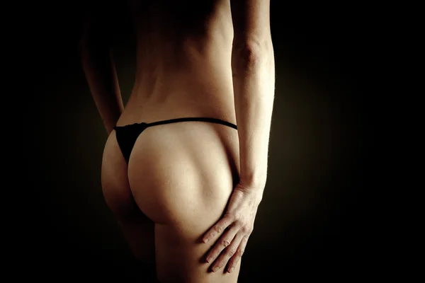 Vista erótica das costas femininas — Fotografia de Stock
