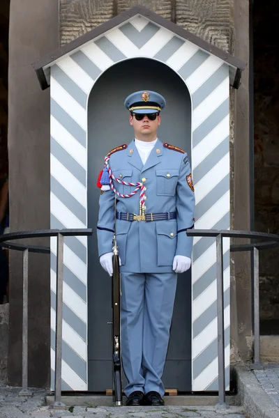 A Guard at Prague Castle — Stock Photo, Image