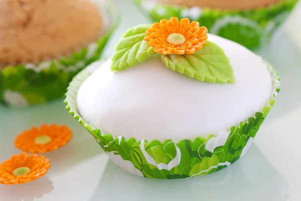 Dekorerad cupcake — Stockfoto