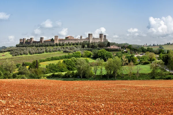 A aldeia medieval de Monteriggioni — Fotografia de Stock