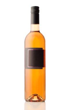 rose şarap şişe şarap şeffaf