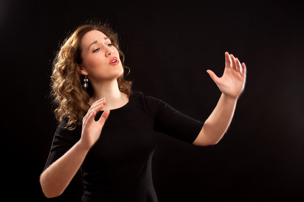 Female choir conductor