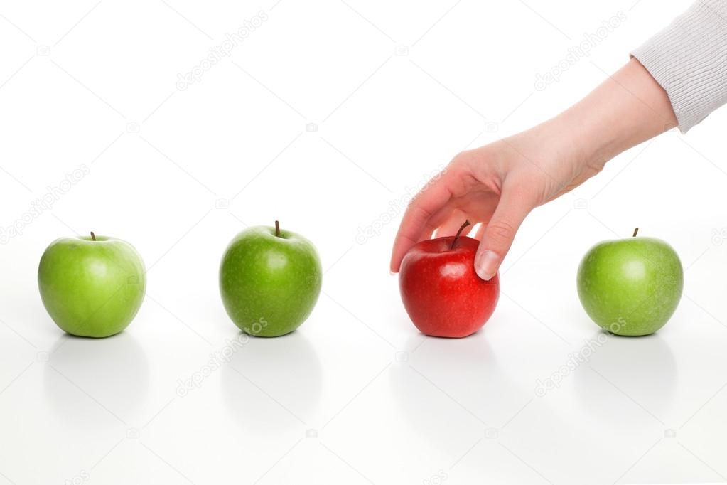 Picking different apple