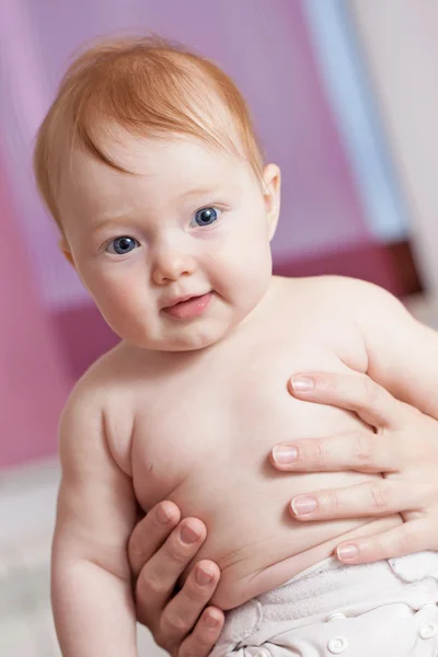 Baby with ginger hair — Stock Photo, Image