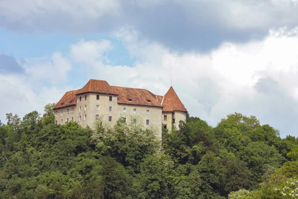 Rajhenburg Noto Anche Come Castello Brestanica Vicino Krsko Slovenia — Foto Stock