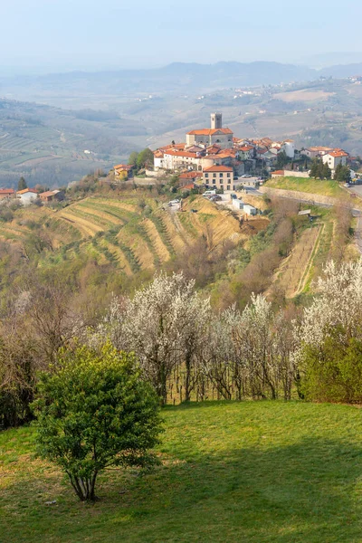 Smartno Pueblo Región Eslovena Brda Principios Primavera —  Fotos de Stock