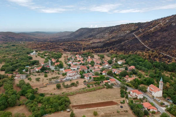 Brestovica Slovenia July 30Th 2022 Burnt Slopes Village Brestovica Biggest — Stock Photo, Image