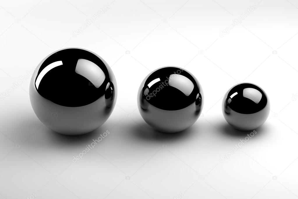 Three metal spheres — Stock Photo © kasiastock1 18143009