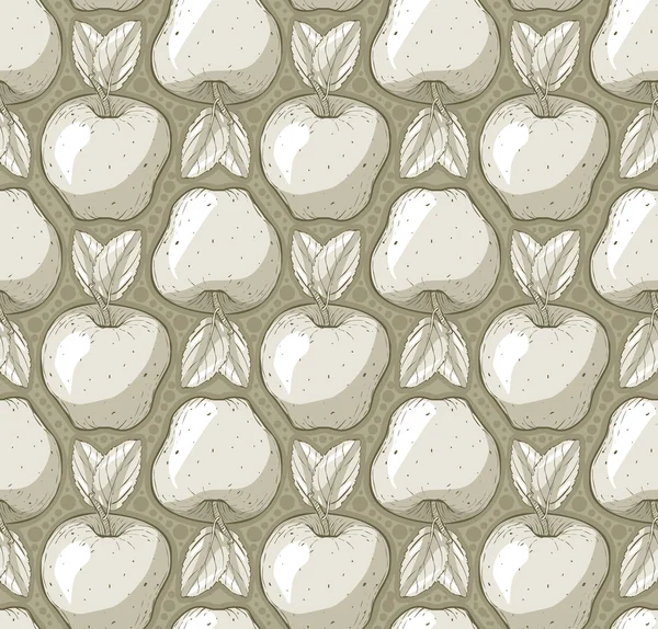 Modèle de texture avec des pommes — Image vectorielle