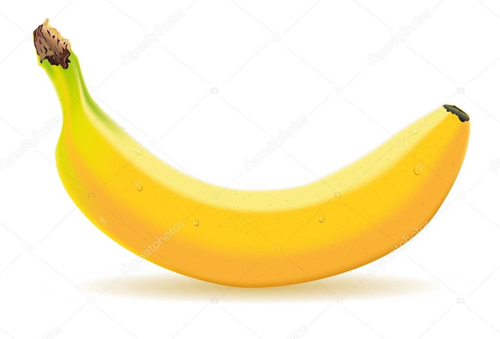 One banana with drops
