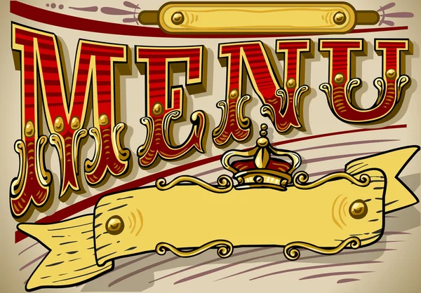 Elemento grafico vintage per menu — Vettoriale Stock