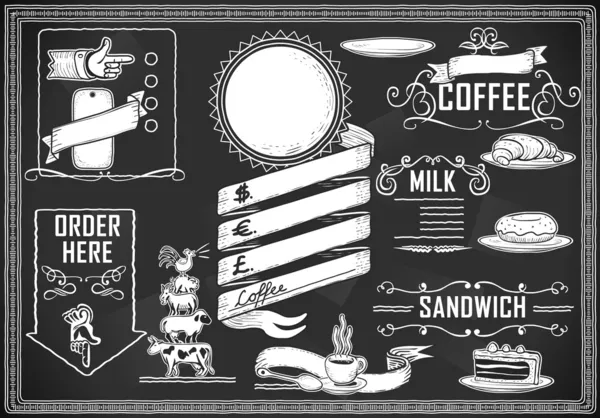 Elemento gráfico vintage para menú de bar Ilustraciones de stock libres de derechos