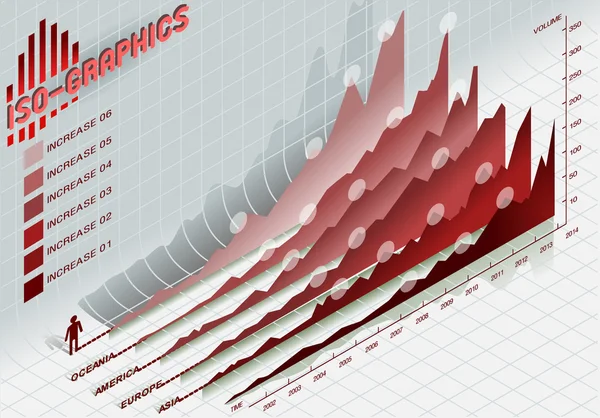 Infographic meghatározott elemek piros — Stock Fotó