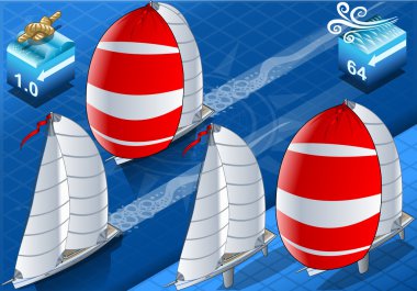 izometrik sailships navigasyon ve regatta