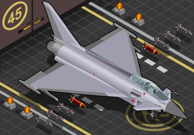 izometrik eurofighter, ön görünüm indi