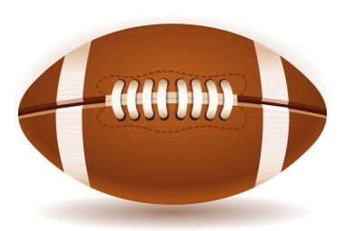 Amerikan futbol topu ile izole üzerinde