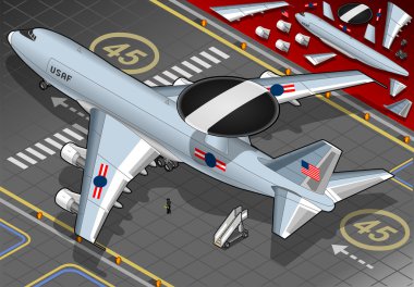 arka görünümünde radar uçağı indirdi