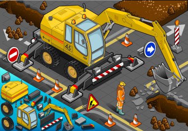 sometric sarı tarak ile dört kol önünde görüntülemek